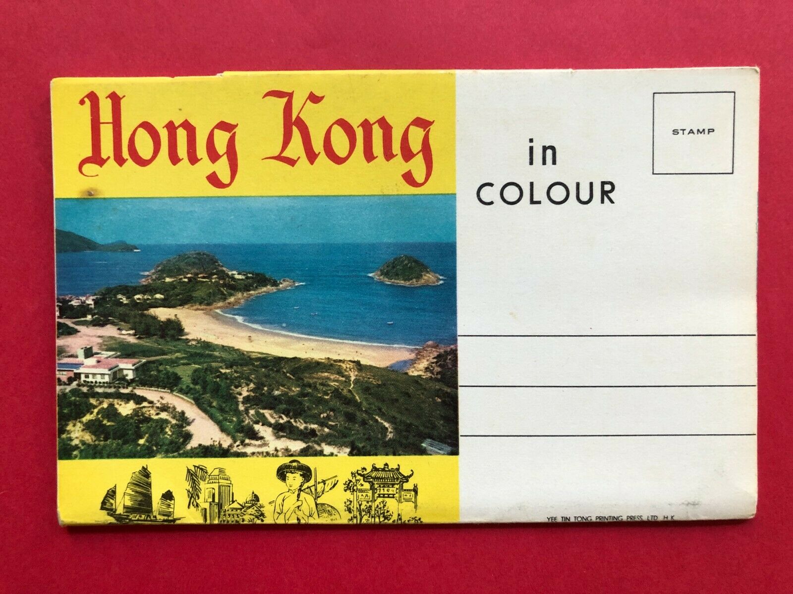 Old China Postcard Folder - 12 Views Of Hong Kong