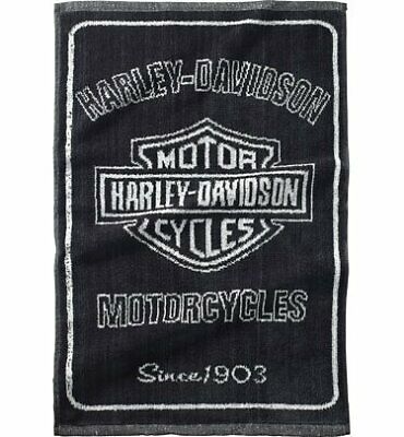 Harley Davidson Golf Greenside Towel, Black/Silver, Authentic, 24''x16''