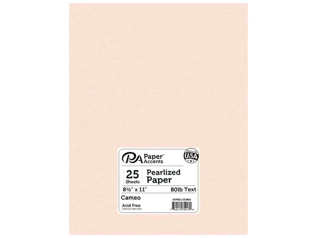 Pearlized Paper 8 1/2 X 11 In. Cameo 25 Pc.