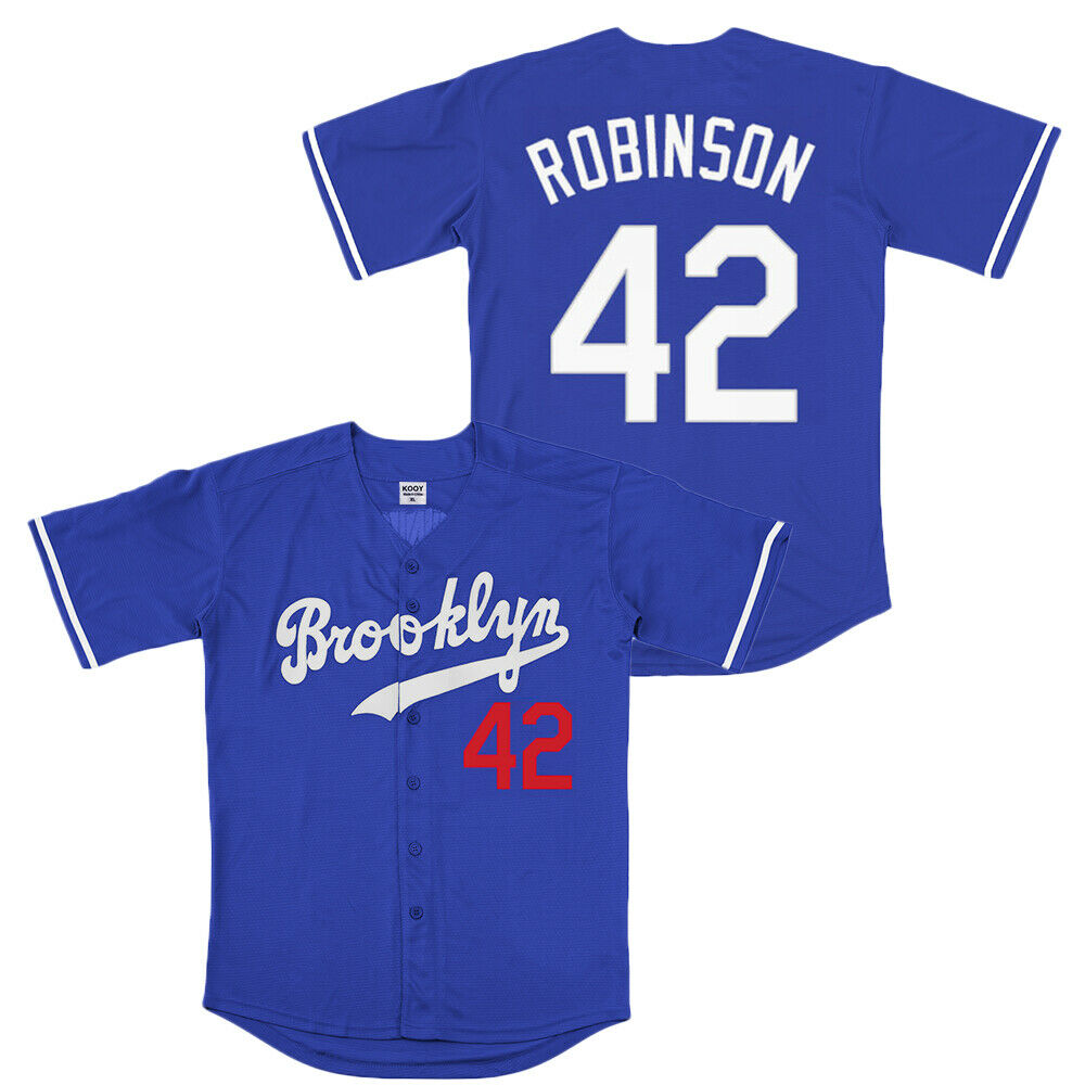 Jackie Robinson #42 Brooklyn Dodgers Baseball Jersey Stitched Men New