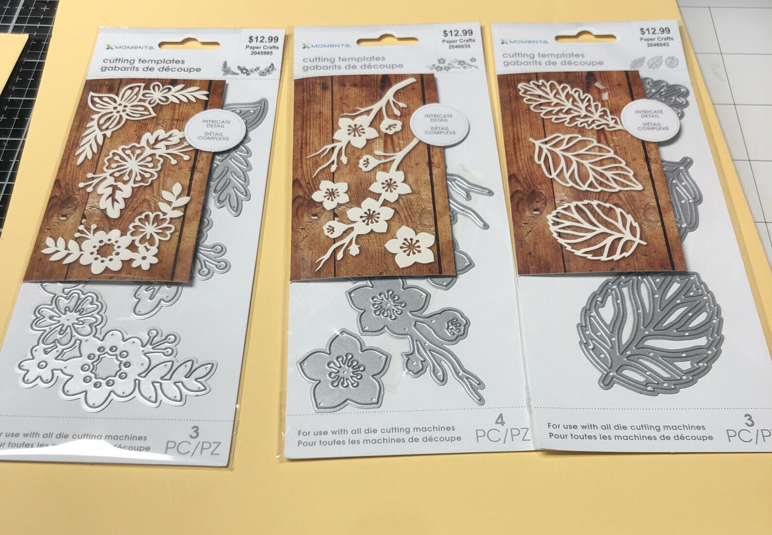 3 Momenta Floral Die Sets~ New In Packages