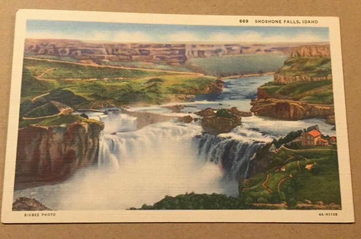 Vintage .01 Linen Pc Unused Shoshone Falls, Idaho