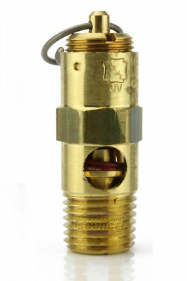 150 Psi Air Compressor Safety Relief Pop Off Valve Solid Brass 1/4" Male Npt New