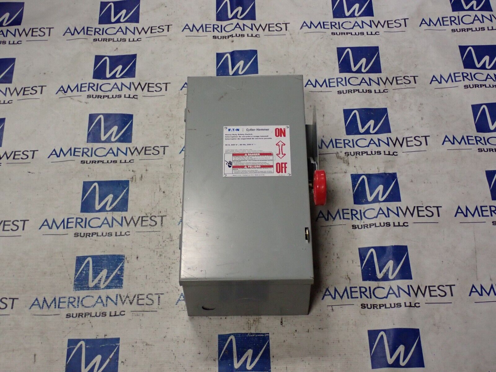 Eaton Cutler Hammer Dh361ngk 3p 30a 600v Fusible Nema 1 Indoor Disconnect Tested