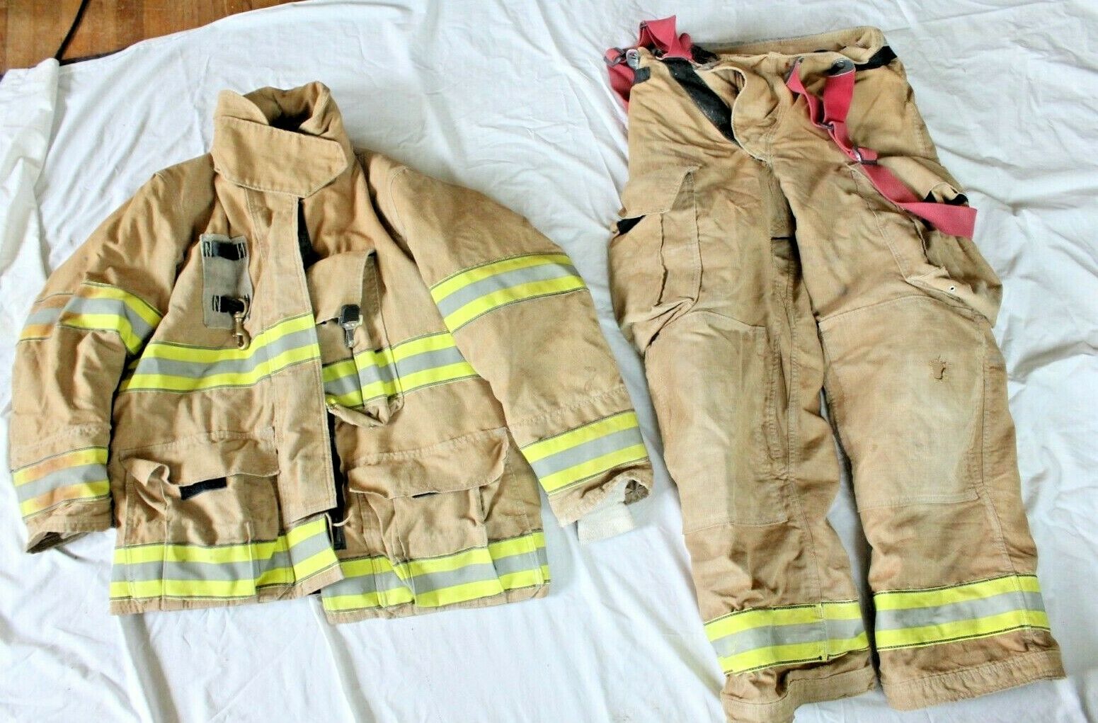 Firefighter Gear Uniform Jacket Coat Pants Rescue Globe Suits Pant Size 34x32