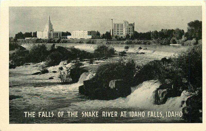 Brownell Falls Off Snake River Idaho Falls Idaho 1930s Rppc Photo Postcard 8463