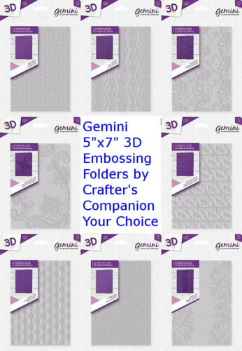 Gemini 5" X 7" 3d Embossing Folders By Crafter's Companion, Stunning Detail