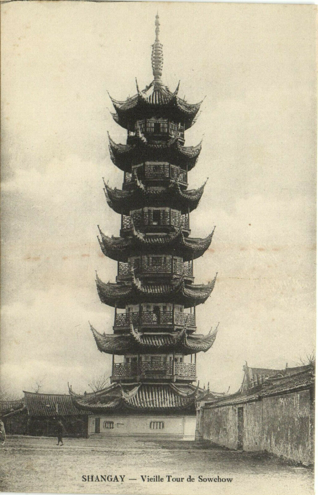 Pc China, Shanghai, Vieille Tour De Sowchow, Vintage Postcard (b30275)