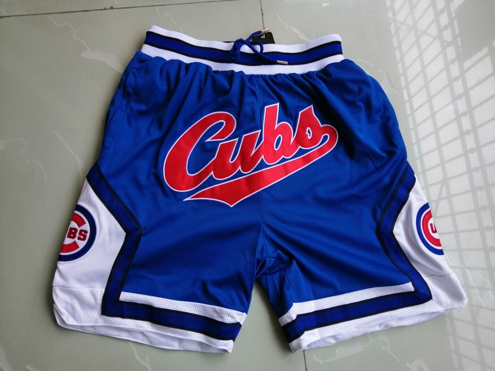 Chicago Cubs Summer City Baseball Retro Blue Shorts New Stitched size S-3XL