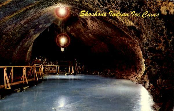Idaho Shoshone Ice Caves Northwest Curio & Post Card Co. Chrome Postcard Vintage
