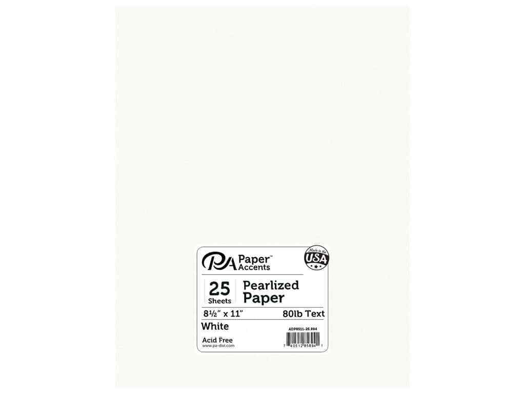 Pearlized Paper 8 1/2 X 11 In. White 25 Pc.