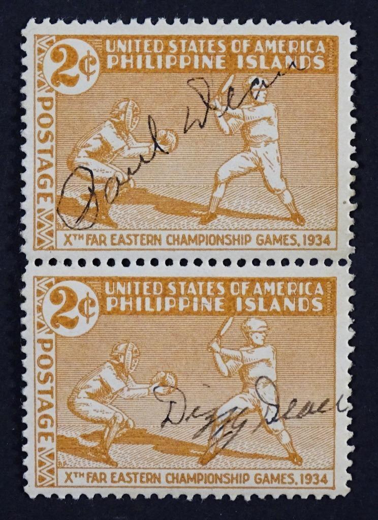 1934 Philippine 380 Mnh Baseball Stamp Signed Dizzy Dean Paul Digger Deanb5s1-16