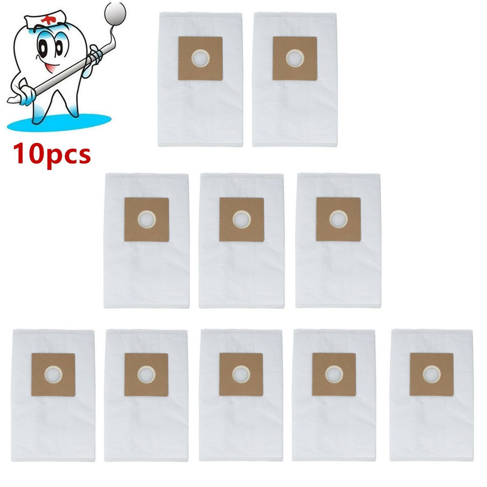 10PCS Filter Dust Cotton Bags For Dental Lab Dust Collector Vacuum Cleaner New
