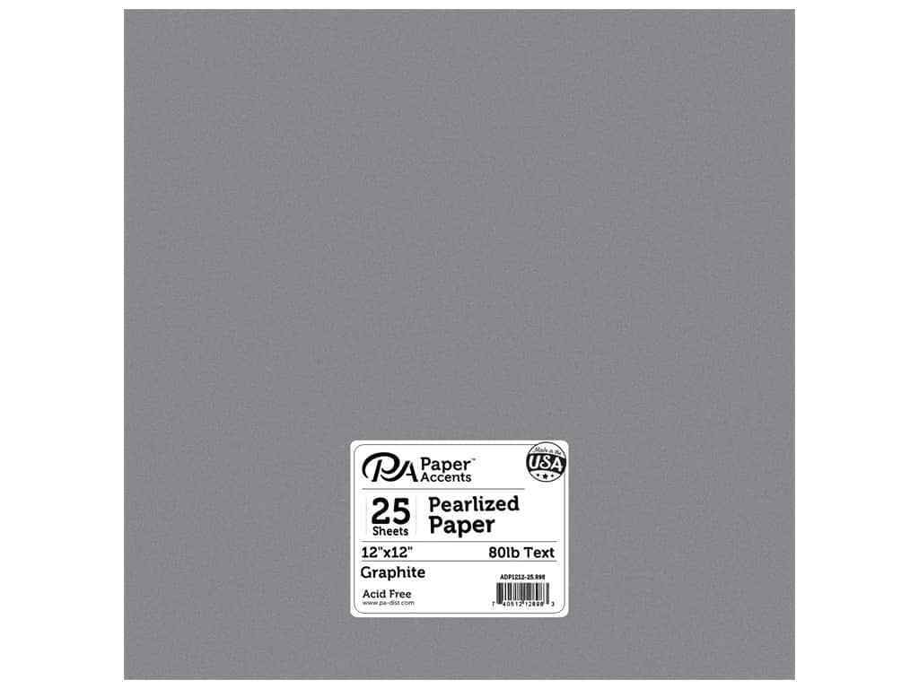 Pearlized Paper - 12 X 12 In. - #898 Graphite 25 Pc.