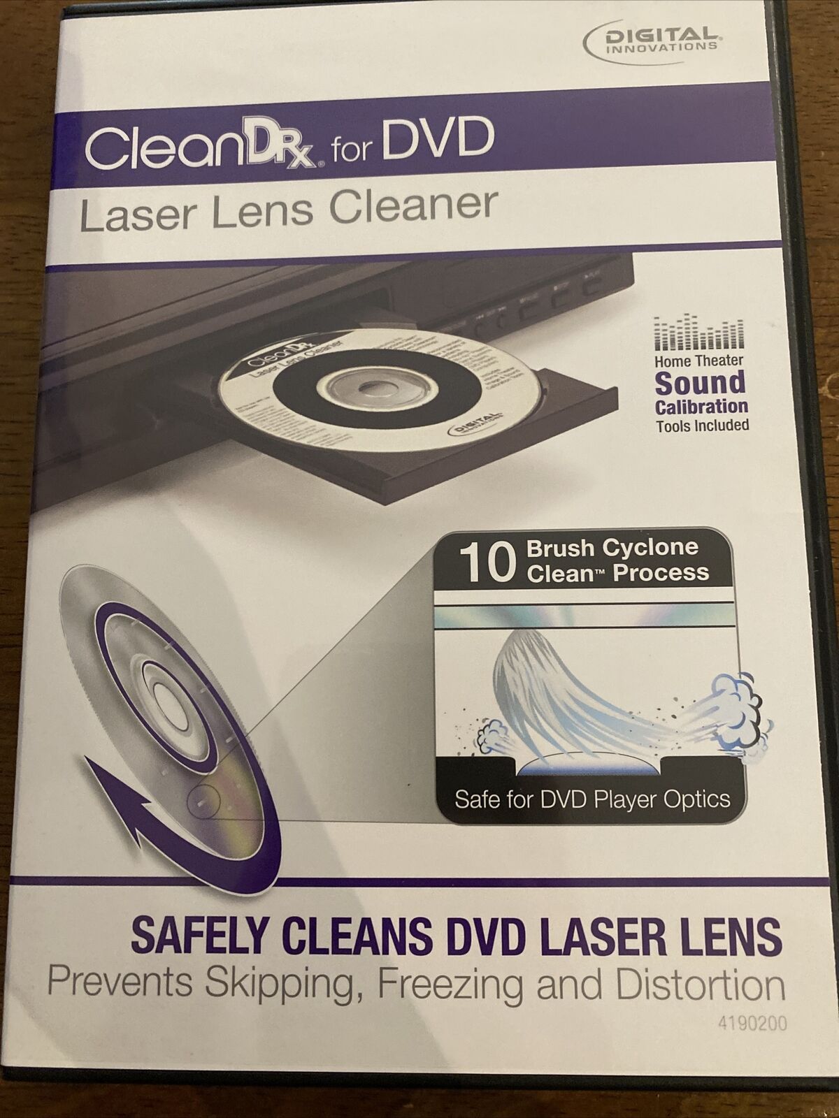 Digital Innovations - DvdDr Laser Lens Cleaner for DVD Players - Silver/Black