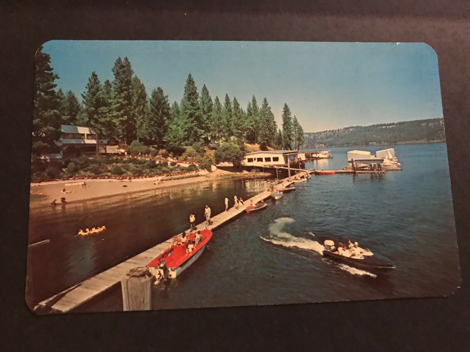 Dock Scene Conkling Park Lake Coeur D'Alene St Joe River Idaho Postcard